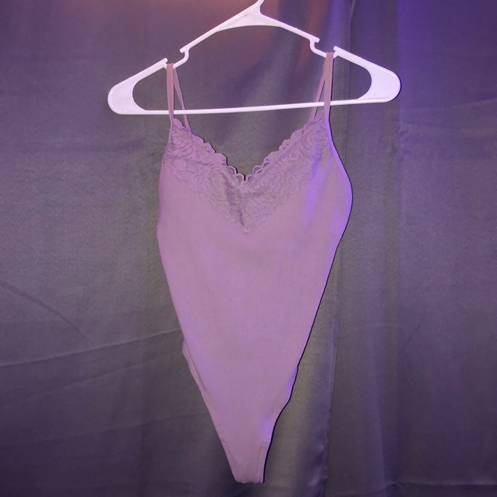 Purple body suit from pink